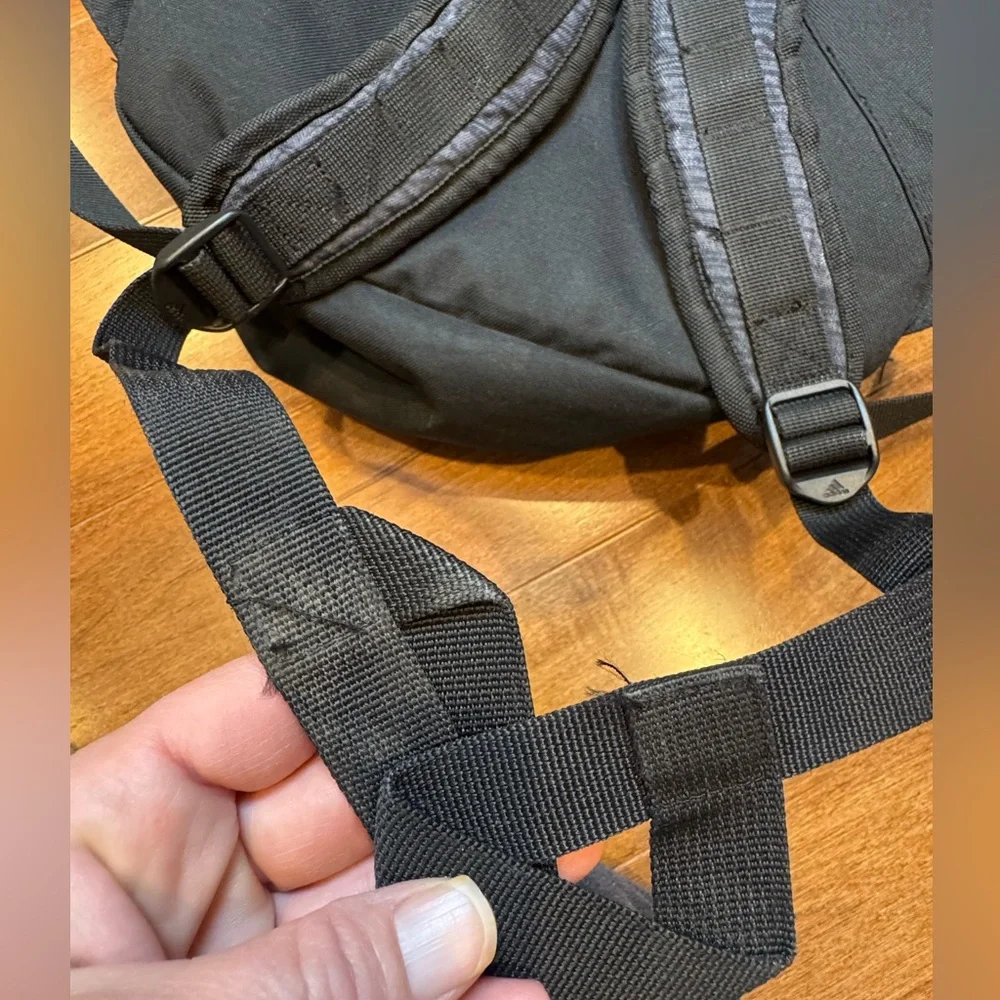 ADIDAS Black and Gray Backpack